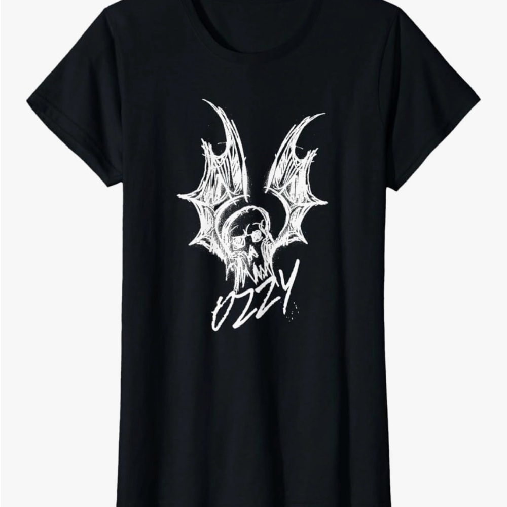Ozzy Women's Bat Sketch T-Shirt 🦇🖤
